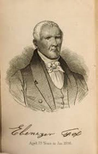 Portrait of Ebenezer Fox, age 75. Fox fought in the American Revolution.