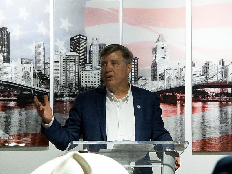 Todd DePastino speaking from the podium